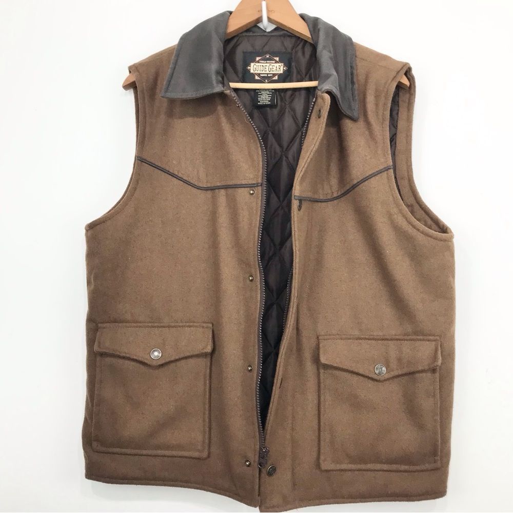 Guide Gear Brown Felted Quilted Outdoor Vest